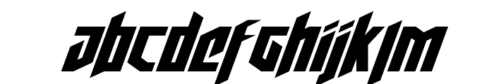 Deathshead Expanded Italic Font LOWERCASE