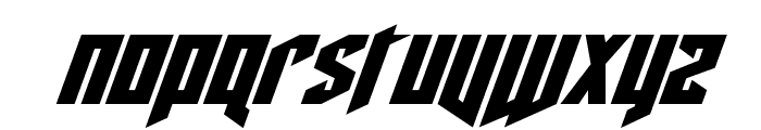 Deathshead Expanded Italic Font LOWERCASE