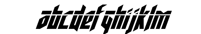 Deathshead Laser Italic Font UPPERCASE