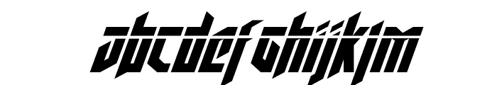 Deathshead Laser Italic Font LOWERCASE