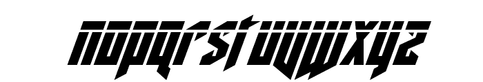 Deathshead Laser Italic Font LOWERCASE