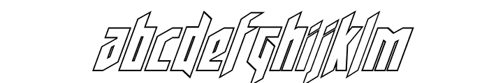 Deathshead Outline Italic Font UPPERCASE
