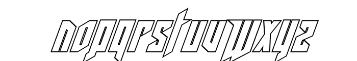 Deathshead Outline Italic Font UPPERCASE
