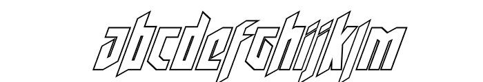 Deathshead Outline Italic Font LOWERCASE