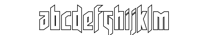 Deathshead Outline Font UPPERCASE