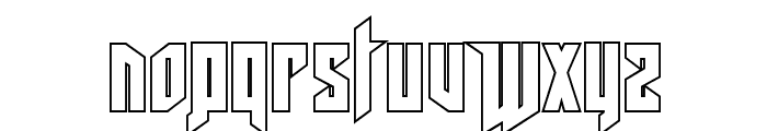 Deathshead Outline Font UPPERCASE