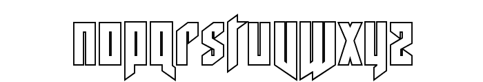 Deathshead Outline Font LOWERCASE