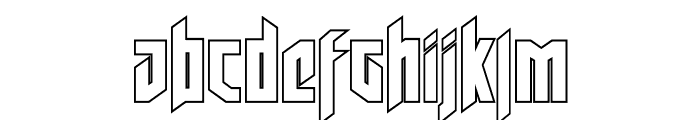 Deathshead Outline Font LOWERCASE