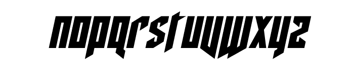 Deathshead Semi-Italic Font LOWERCASE