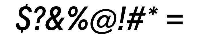 Decalotype Medium Italic Font OTHER CHARS
