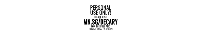 Decary Sans Bold PERSONAL USE Regular Font OTHER CHARS
