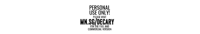 Decary Sans Light PERSONAL USE Regular Font OTHER CHARS