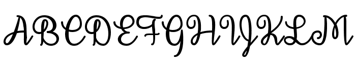 December Calligraphy Font UPPERCASE