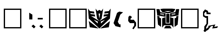 Decepticon Regular Font OTHER CHARS