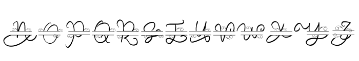 Decorative Monogram Font LOWERCASE