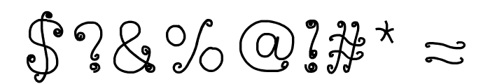 DeeDeeScribble Font OTHER CHARS