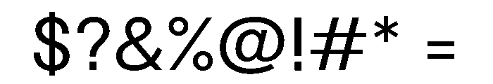 Default Sans Regular Font OTHER CHARS