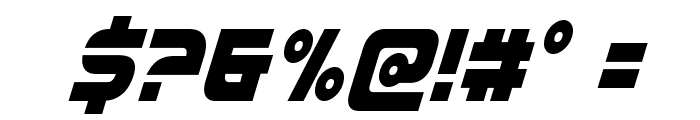Defcon Zero Condensed Italic Font OTHER CHARS