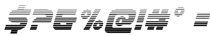 Defcon Zero Gradient Italic Font OTHER CHARS