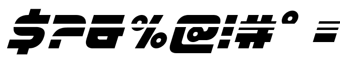 Defcon Zero Laser Italic Font OTHER CHARS