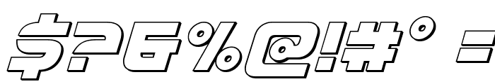 Defcon Zero Outline Italic Font OTHER CHARS