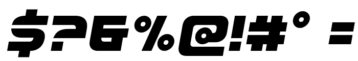 Defcon Zero Semi-Italic Font OTHER CHARS