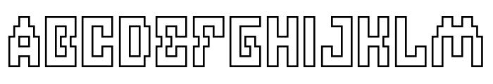 Defragmented-Hollow Font UPPERCASE
