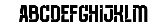 Deitaro Cut Font UPPERCASE