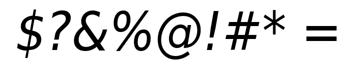 DejaVu Sans Condensed Oblique Font OTHER CHARS