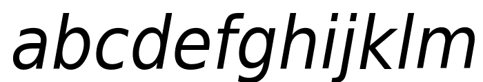 DejaVu Sans Condensed Oblique Font LOWERCASE