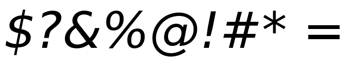 DejaVu Sans Oblique Font OTHER CHARS