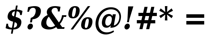 DejaVu Serif Condensed Bold Italic Font OTHER CHARS