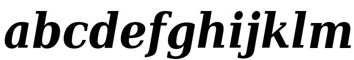 DejaVu Serif Condensed Bold Italic Font LOWERCASE