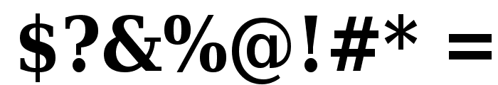 DejaVu Serif Condensed Bold Font OTHER CHARS