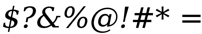 DejaVu Serif Italic Font OTHER CHARS