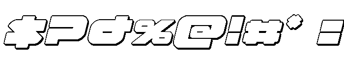 Delmoto 3D Italic Font OTHER CHARS