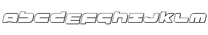 Delmoto 3D Italic Font UPPERCASE