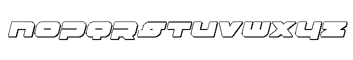 Delmoto 3D Italic Font UPPERCASE