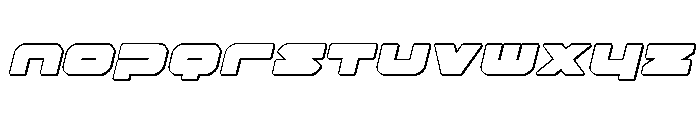 Delmoto 3D Italic Font LOWERCASE