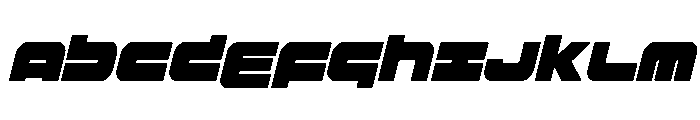Delmoto Condensed Italic Font UPPERCASE