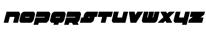 Delmoto Condensed Italic Font UPPERCASE
