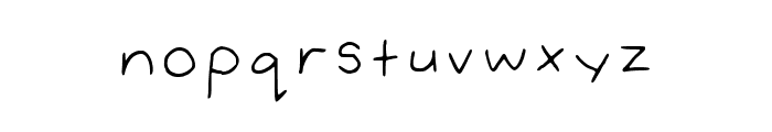 Delphines Handwriting Regular Font LOWERCASE
