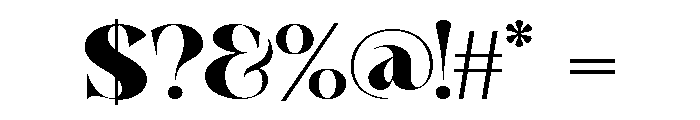 Deluxe Resto Font OTHER CHARS
