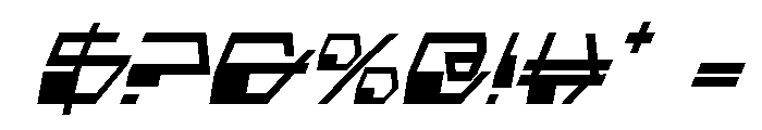 Deranian Condensed Italic Font OTHER CHARS
