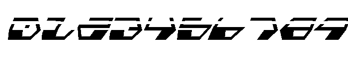 Deranian Laser Italic Font OTHER CHARS