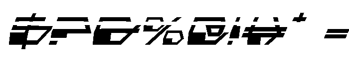 Deranian Laser Italic Font OTHER CHARS