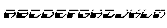 Deranian Laser Italic Font UPPERCASE
