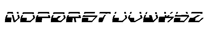 Deranian Laser Italic Font LOWERCASE