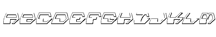 Deranian Shadow Italic Font UPPERCASE