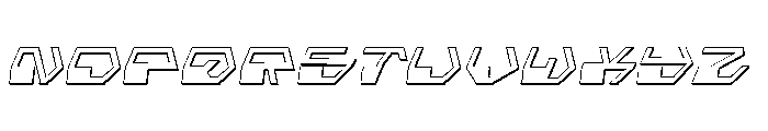 Deranian Shadow Italic Font UPPERCASE